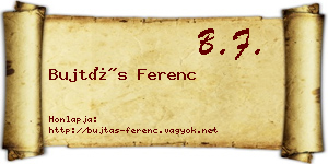Bujtás Ferenc névjegykártya