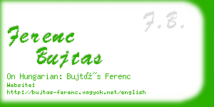 ferenc bujtas business card